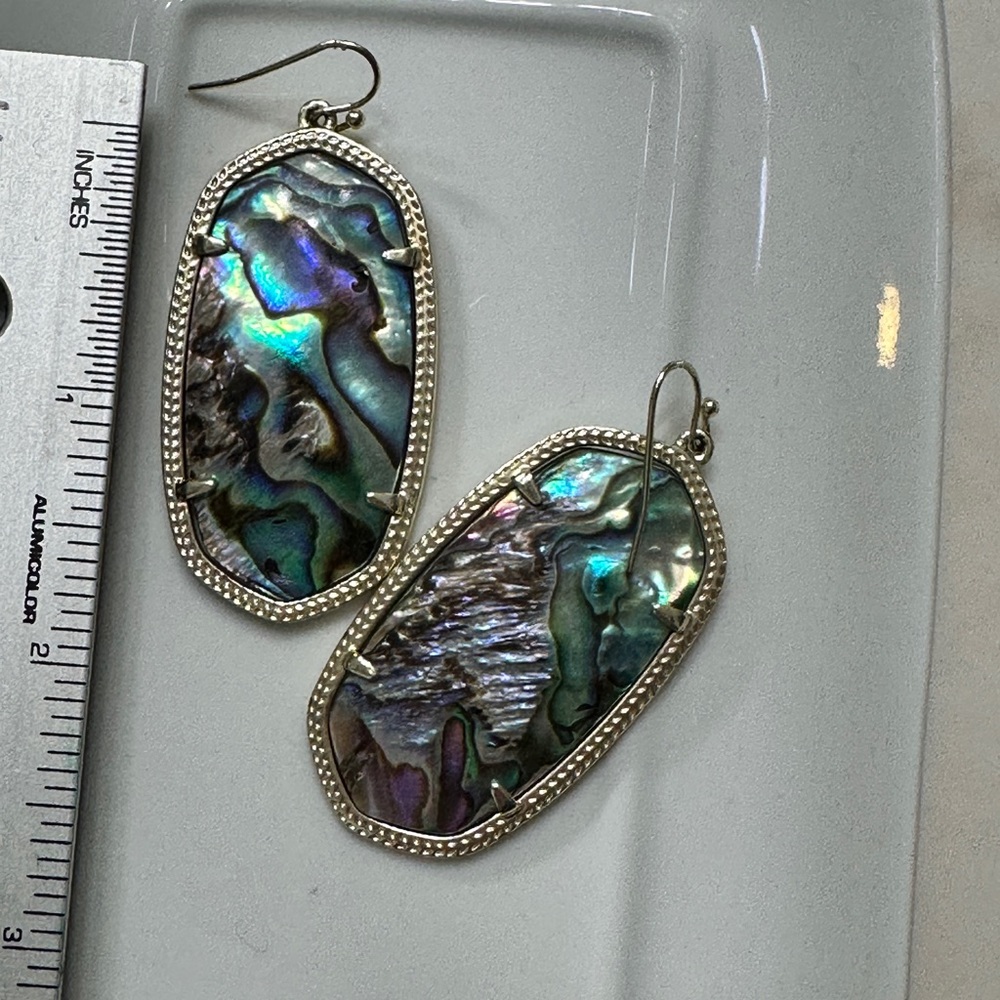 Kendra Scott Elle Abalone shell gold earrings